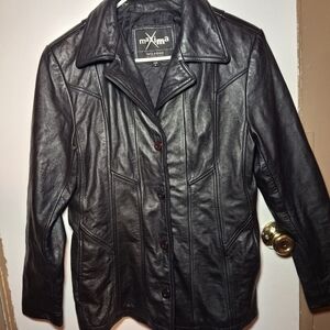 Maxima Women's‎ Dark Leather Jacket